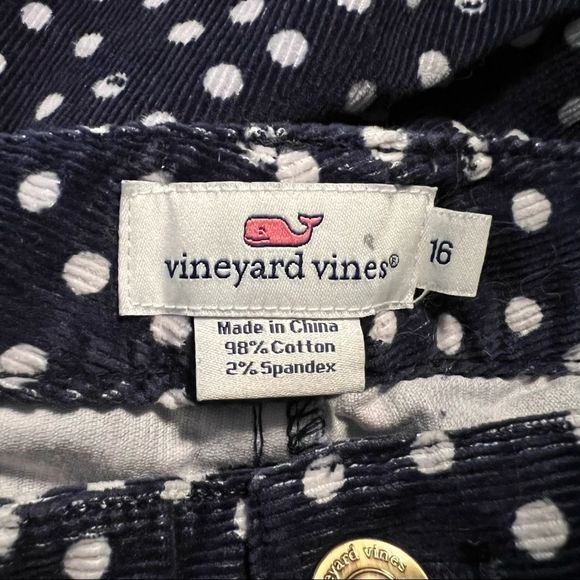 Vineyard vines navy and white polka dot corduroy pants. - Picture 5 of 12
